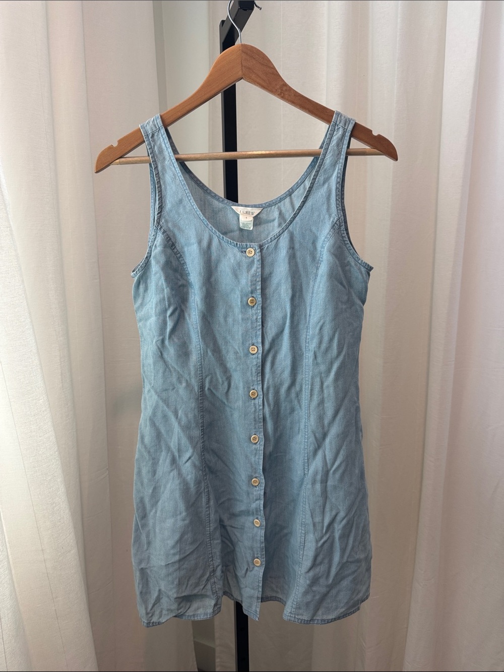 J. Crew Light Blue Denim Button-Front Tank Tunic